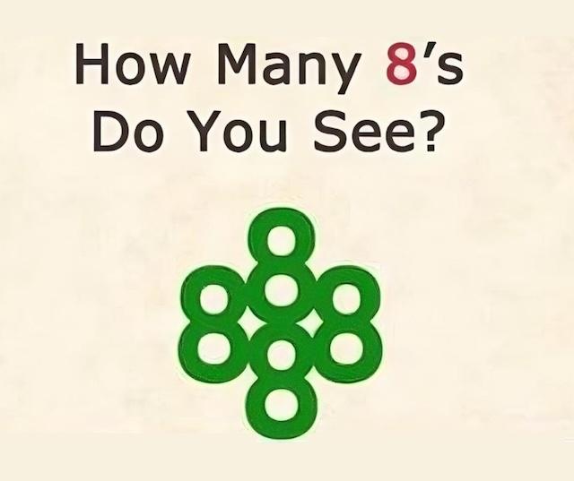 How Many 8's Do You See?