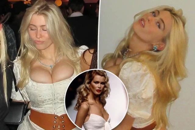 Claudia Schiffer’s Lookalike Daughter Clementine Vaughn Turns Heads with Daring Western Glamour